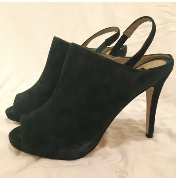 White House Black Market Ariella Mule Peep Toe Heel - Size 8 - Picture 1 of 7